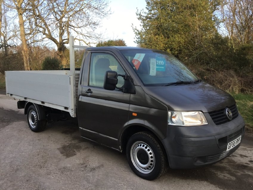 View VOLKSWAGEN TRANSPORTER 1.9ltr TDi T5 LWB ALLOY DROPSIDE PICK UP T30 104ps