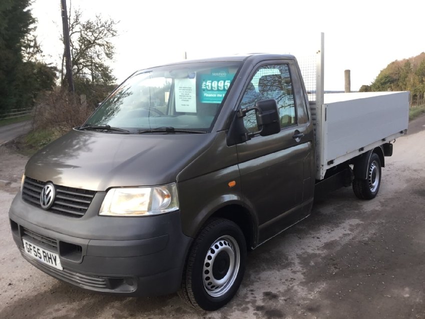 View VOLKSWAGEN TRANSPORTER 1.9ltr TDi T5 LWB ALLOY DROPSIDE PICK UP T30 104ps