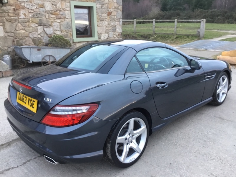 View MERCEDES-BENZ SLK 250 2.1ltr CDI 7G AUTO AMG SPORT BLUE EFFICIENCY CONVERTIBLE 204ps