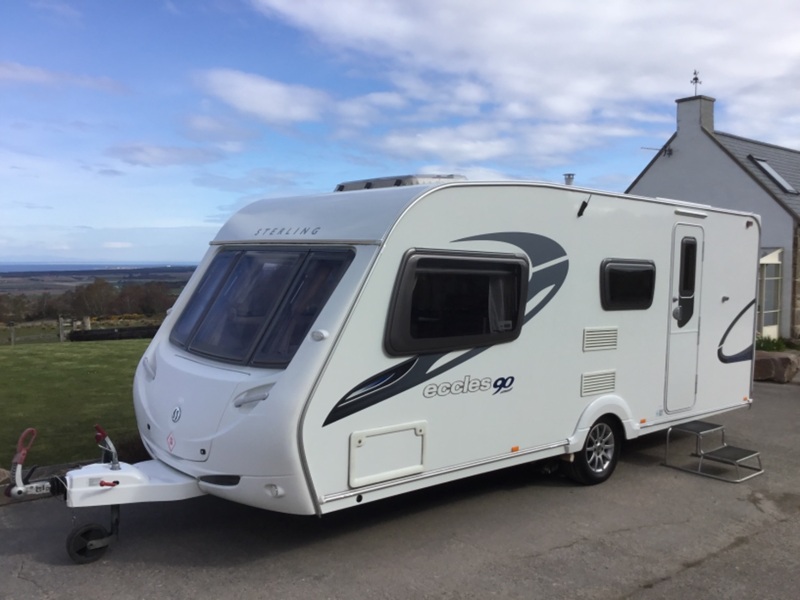 View STERLING ECCLES EMERALD 4 BERTH MOONSTONE RUBY 90th ANNIVERSARY EDITION CARAVAN