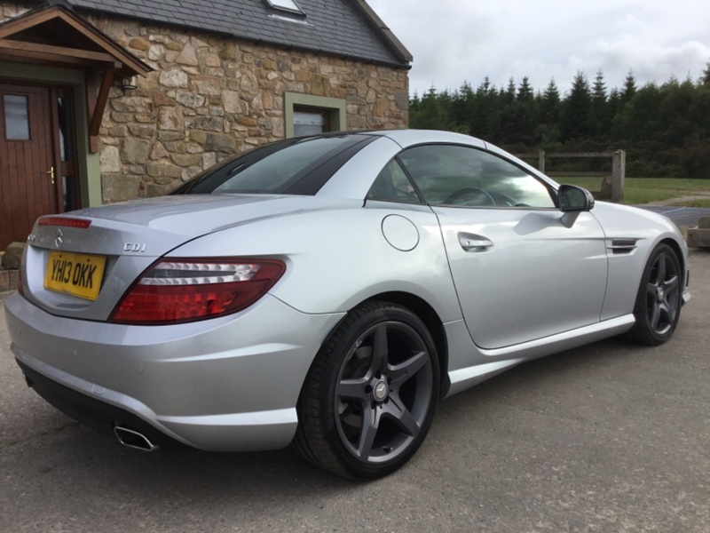 View MERCEDES-BENZ SLK 250 CDI 7G AUTO AMG SPORT BLUE EFFICIENCY CONVERTIBLE 204ps