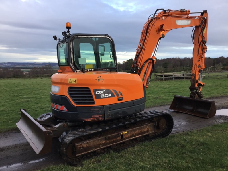 View BOND 250 DOOSAN DX80R 8 TON CRAWLER EXCAVATOR