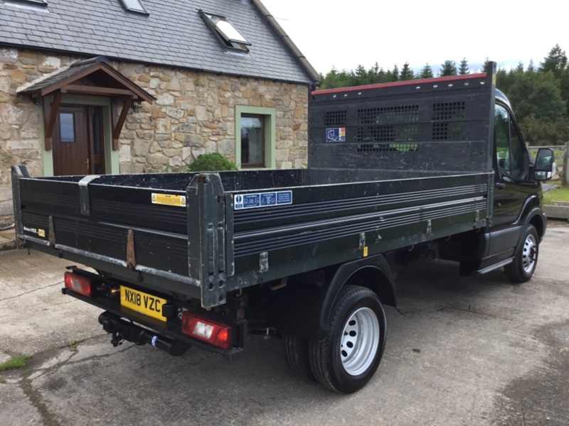 View FORD TRANSIT 2.0ltr TDCi 350 MWB FLAT BED PICK UP BISON ALLOY DROPSIDE TIPPER BODY EURO 6